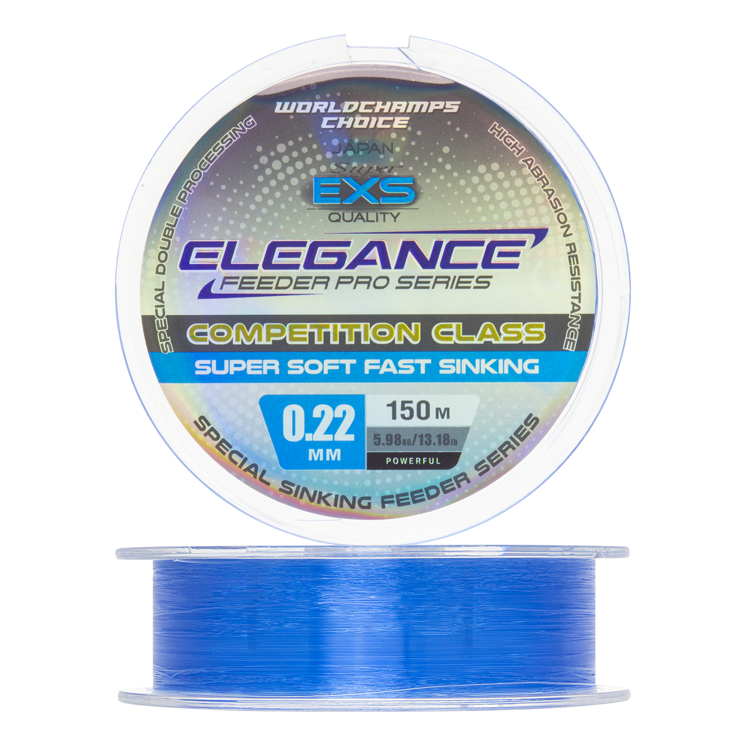 Леска монофильная Elegance Feeder Pro 0,22мм 150м (light blue)