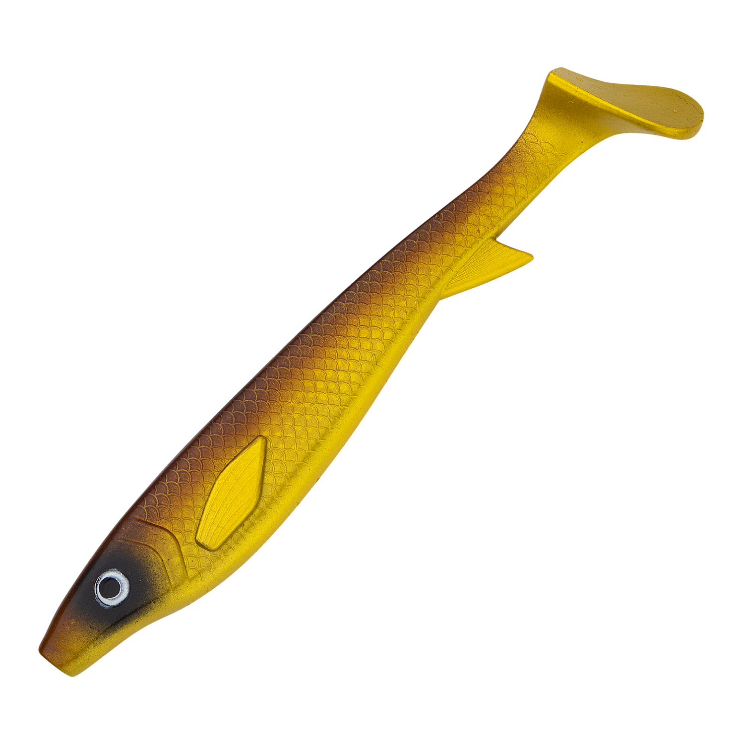 Приманка силиконовая Strike Pro Flatnose Shad 230мм #Golddigger