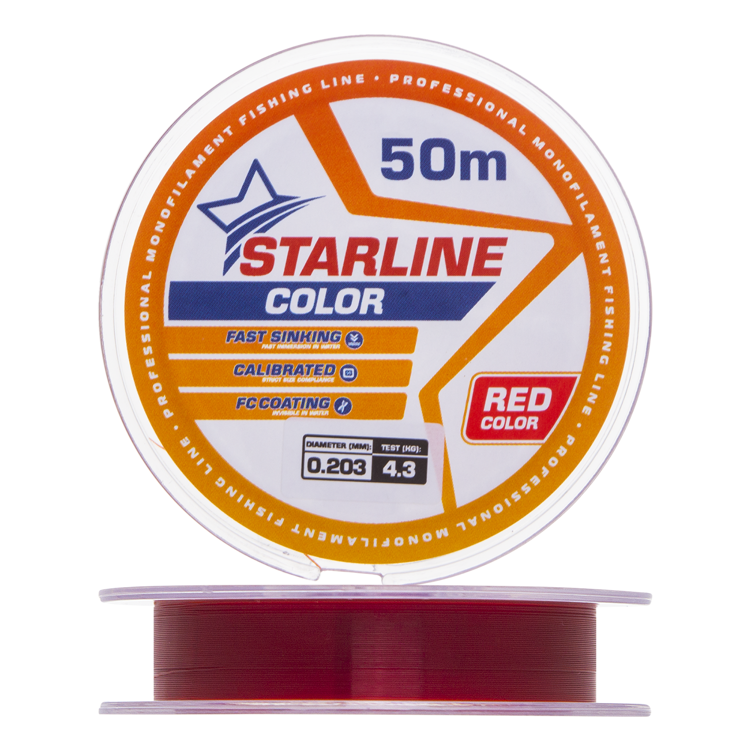 Леска монофильная IAM Starline 0,203мм 50м (red)