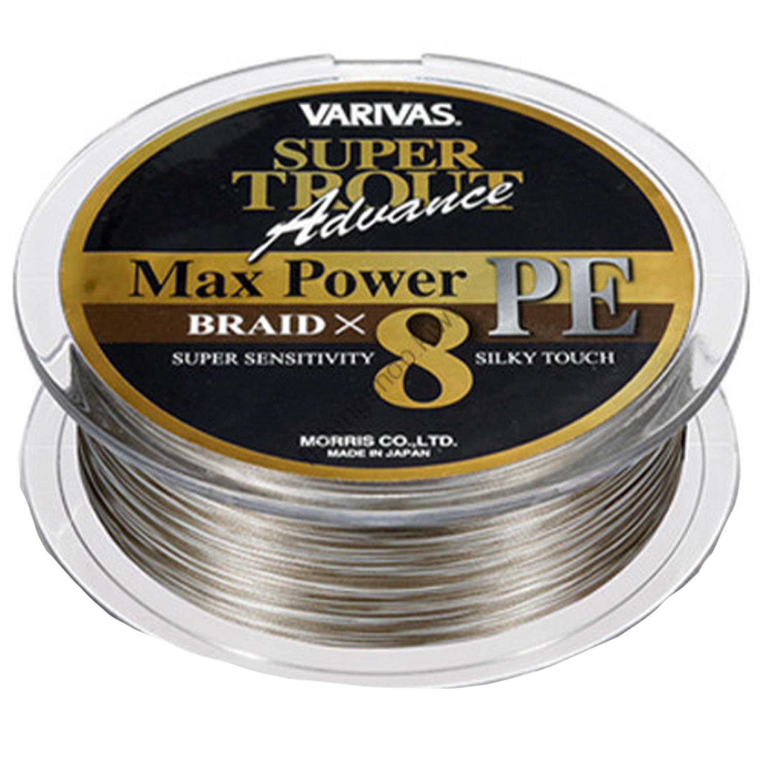 Шнур плетеный Varivas Super Trout Advance Max Power PE X8 #1,2 0,185мм 150м (champagne gold white marking)