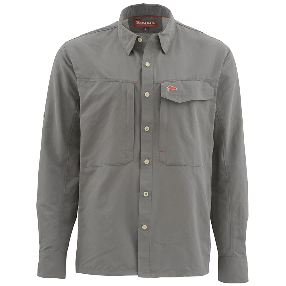 Рубашка Simms Guide LS Shirt - Solid L Pewter