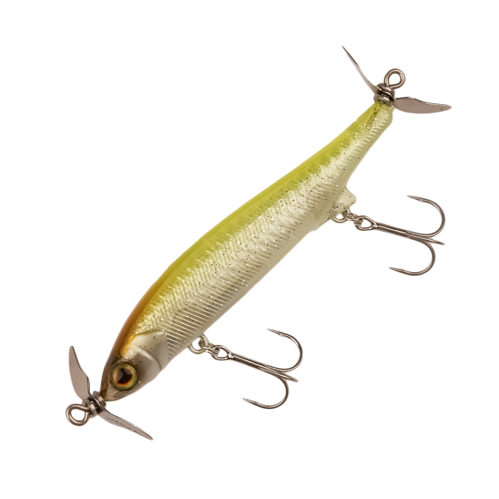 Воблер Jackall I-Prop 75 S #Is Chartreuse Back Gritter - 2 рис.