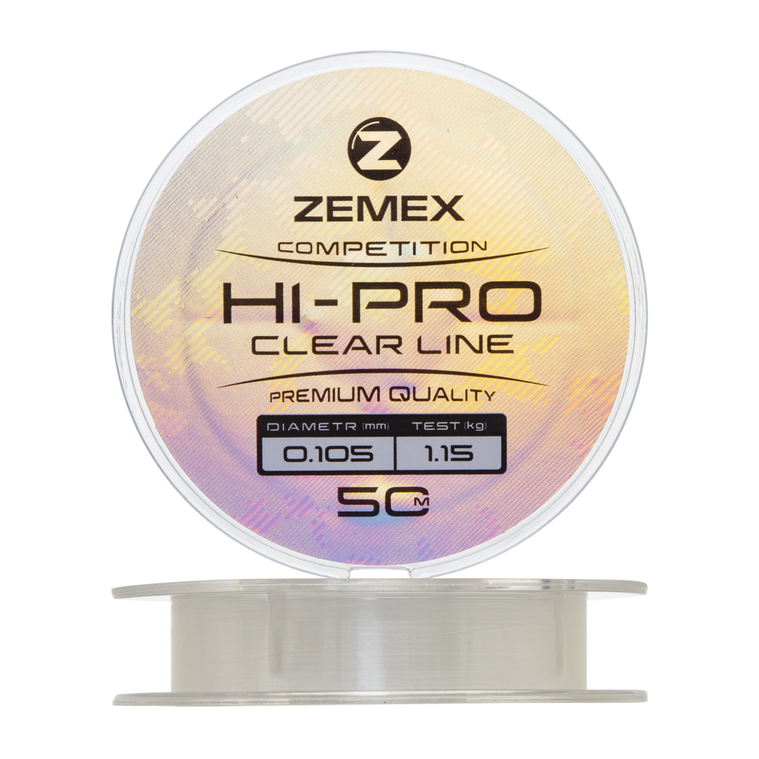 Леска монофильная Zemex Hi-Pro Competition Line 0,105мм 50м (clear)