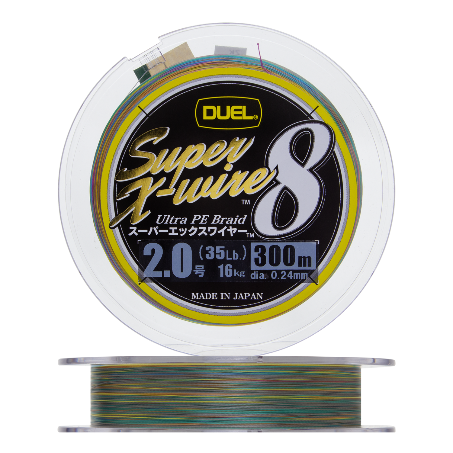 Шнур плетеный Duel PE Super X-Wire 8 #2 0,24мм 300м (5Color-Yellow Marking)