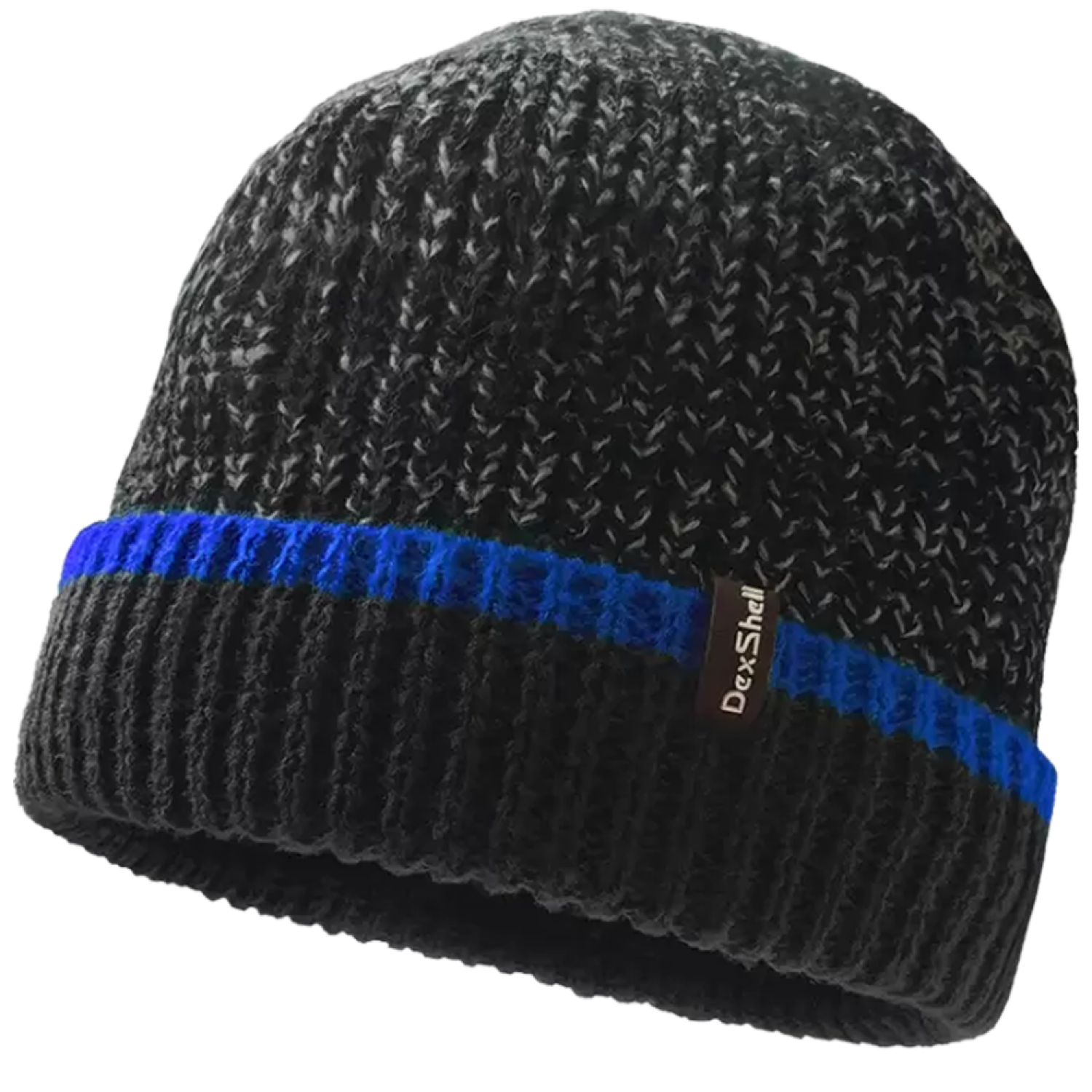 Водонепроницаемая шапка Dexshell Cuffed Beanie S/M черный с cиней полоской