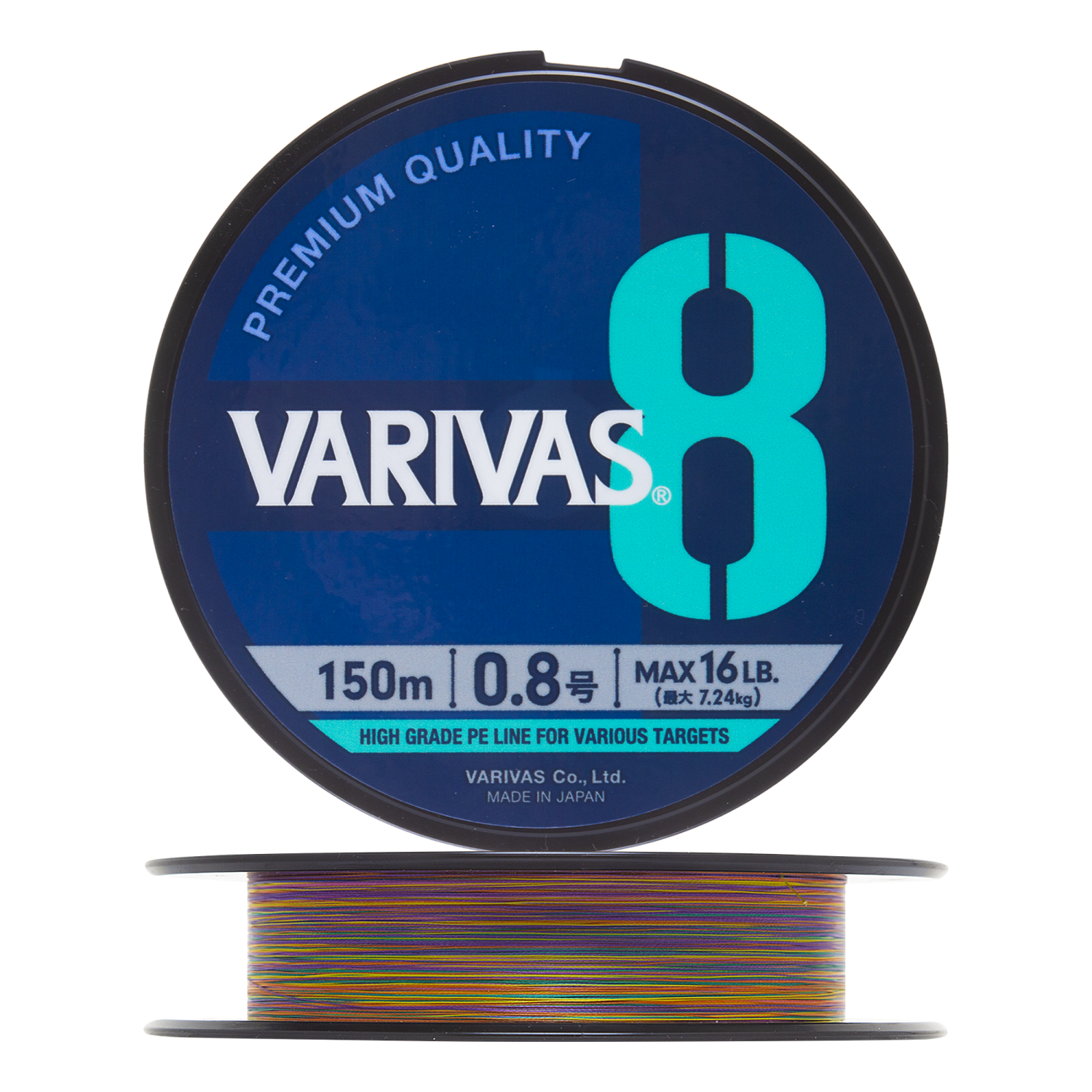 Шнур плетеный Varivas X8 Marking #0,8 0,148мм 150м (multicolor) плетёный шнур плетенка для рыбалки mifine demon 0 08 мм 145 м