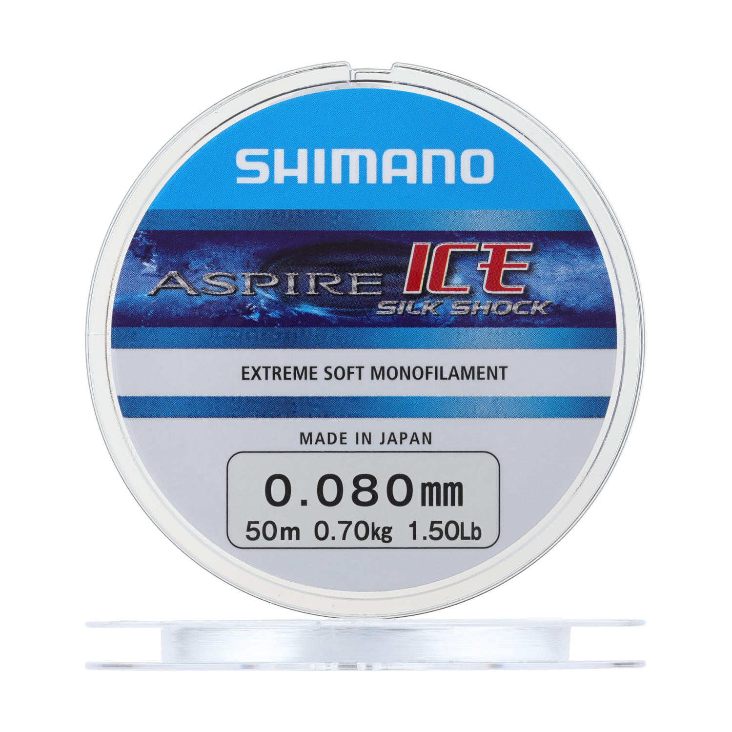 Леска монофильная Shimano Aspire Ice Silk Shock 0,08мм 50м (clear)