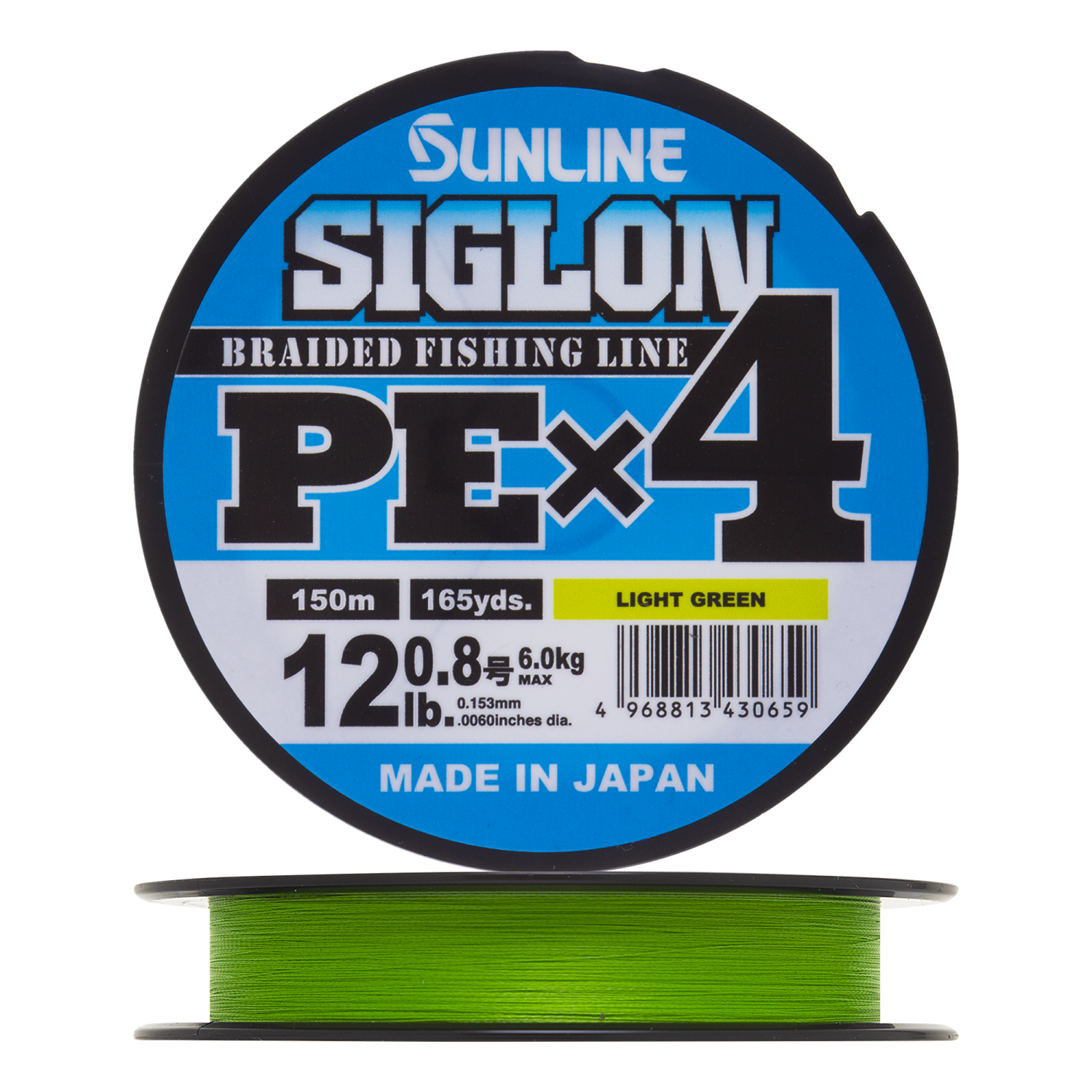 Шнур плетеный Sunline Siglon PE X4 #0,8 0,153мм 150м (light green)