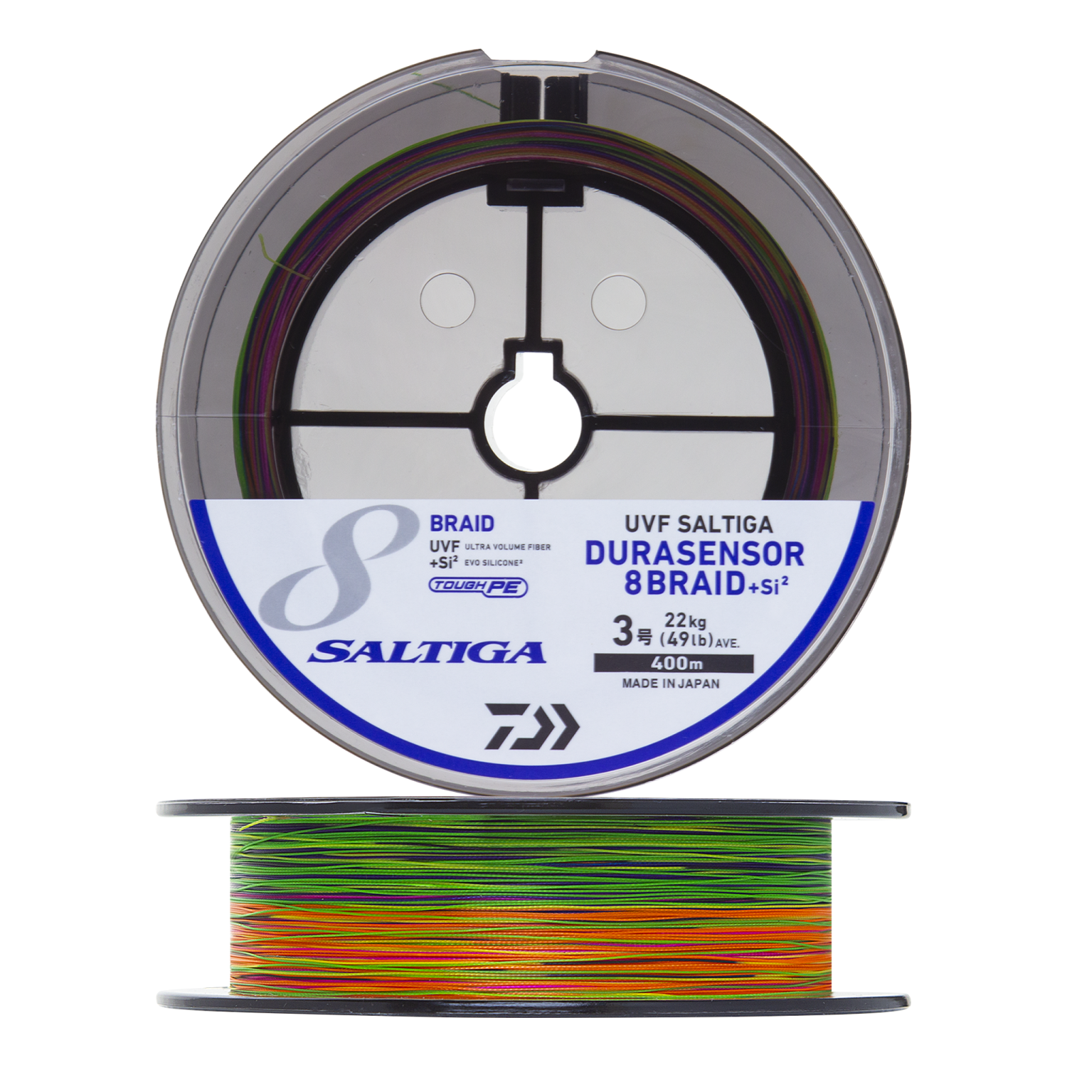Шнур плетеный Daiwa UVF PE Saltiga DuraSensor X8 +Si2 #3,0 0,285мм 400м (multicolor)