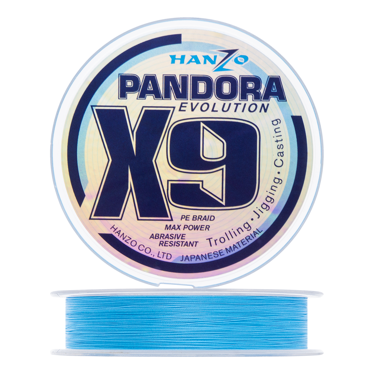 Шнур плетеный Hanzo Pandora Evolution X9 #2,0 0,24мм 200м (blue)