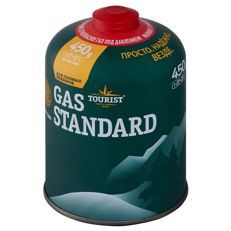 Газовый баллон Tourist Gas Standart TBR-450 450гр резьба