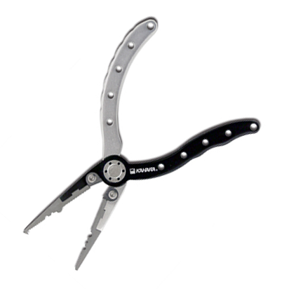 Инструмент для заводных колец Kahara 6" Aluminum plier slim type Black/Silver