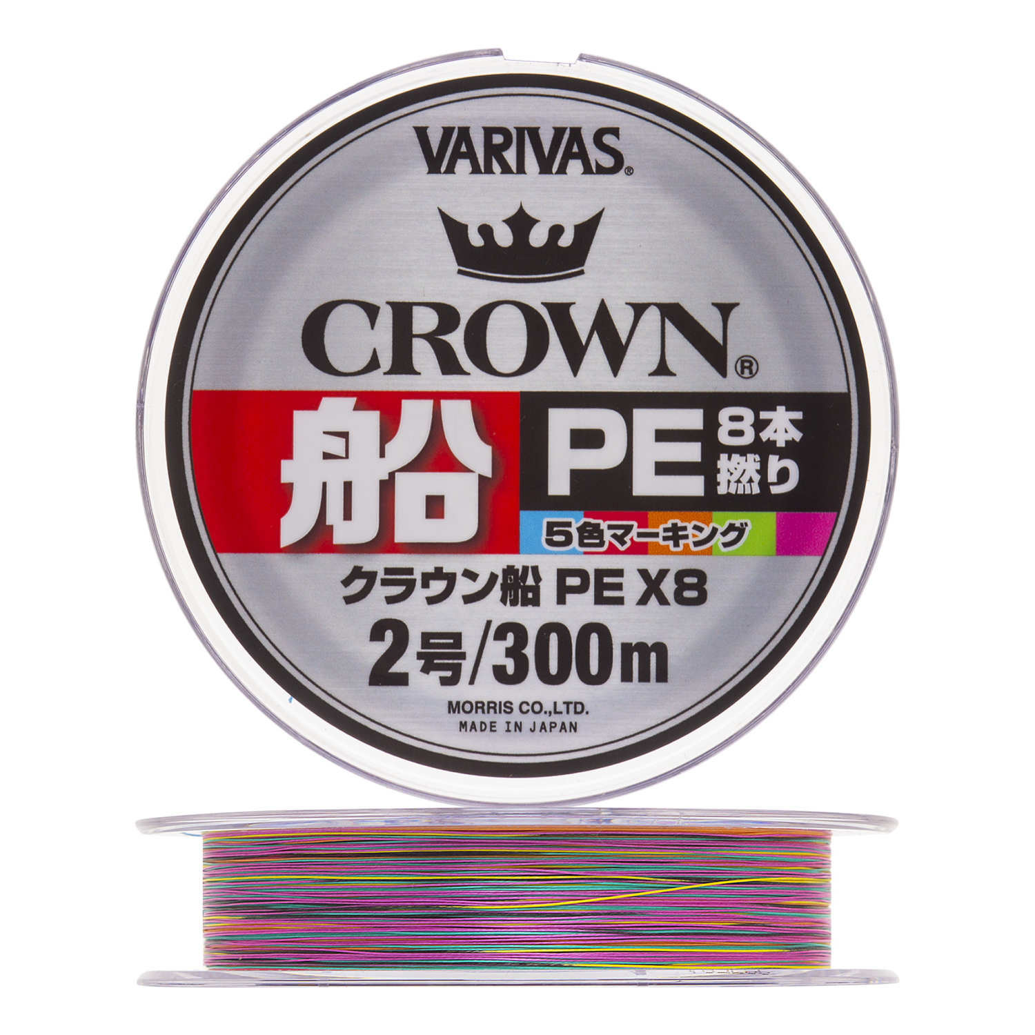 Шнур плетеный Varivas Crown Fune PE X8 #2 0,235мм 300м (5color)