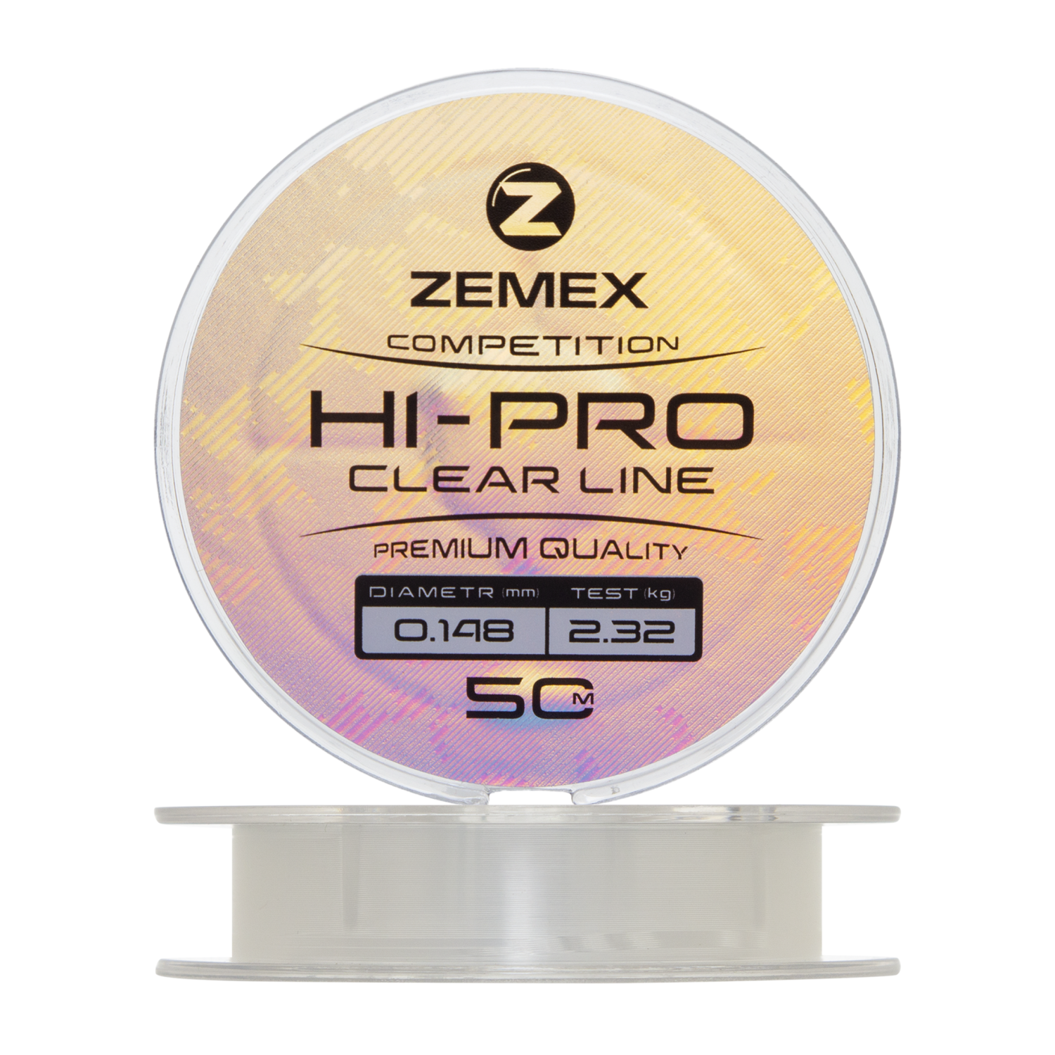 Леска монофильная Zemex Hi-Pro Competition Line 0,148мм 50м (clear)