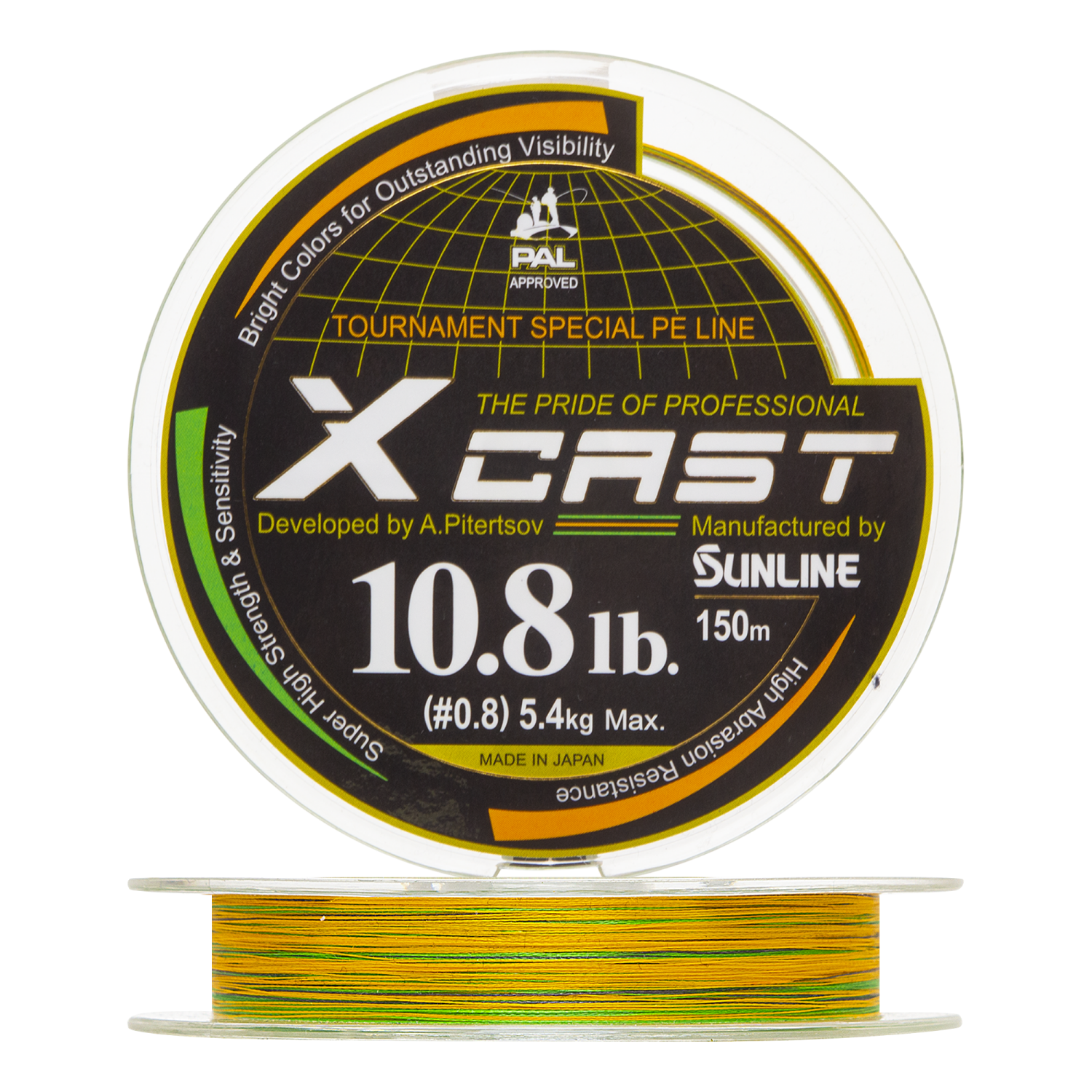Шнур плетеный Sunline X Cast #0,8 0,148мм 150м (orange/green)