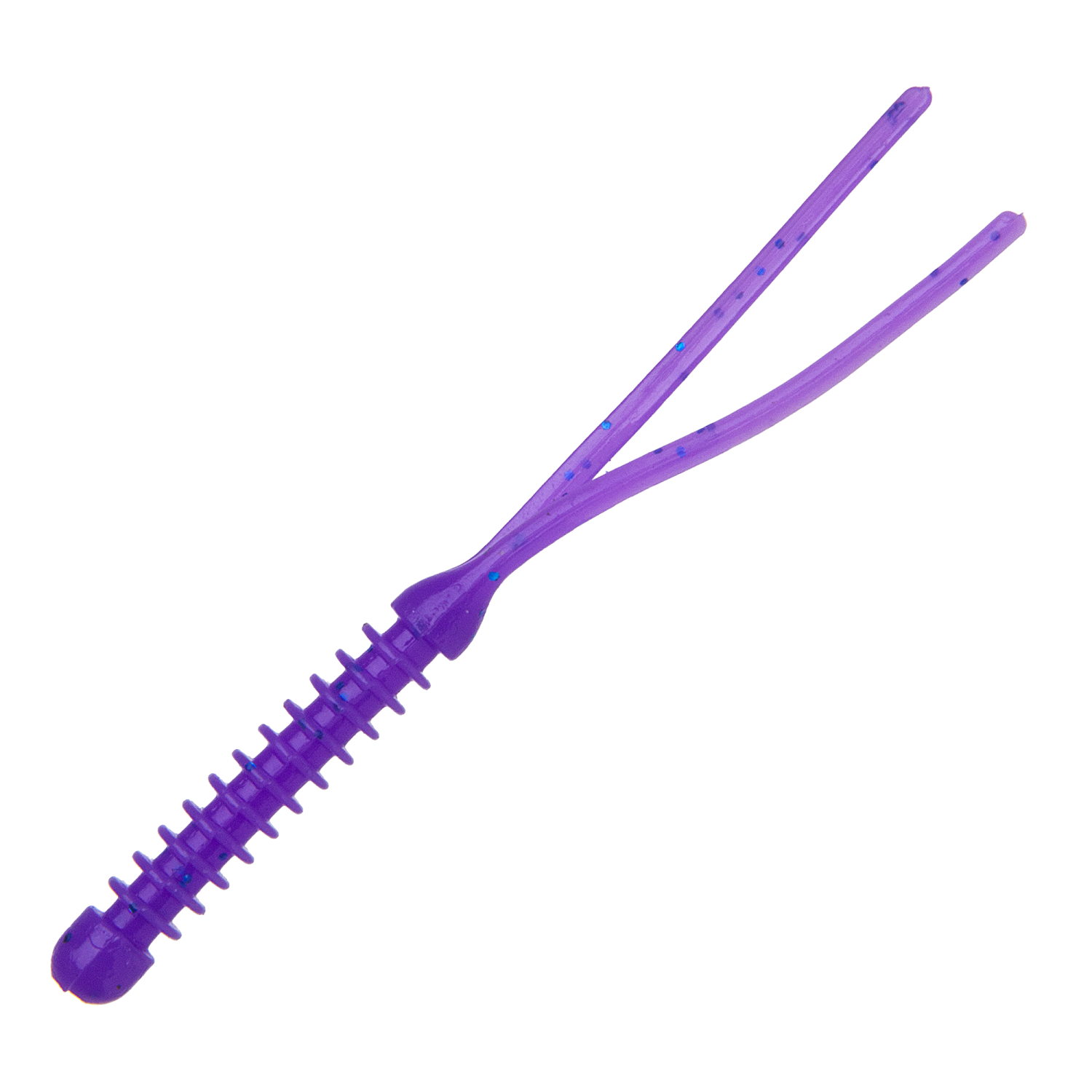 Приманка силиконовая Higashi Double tail worm 2" #Purple