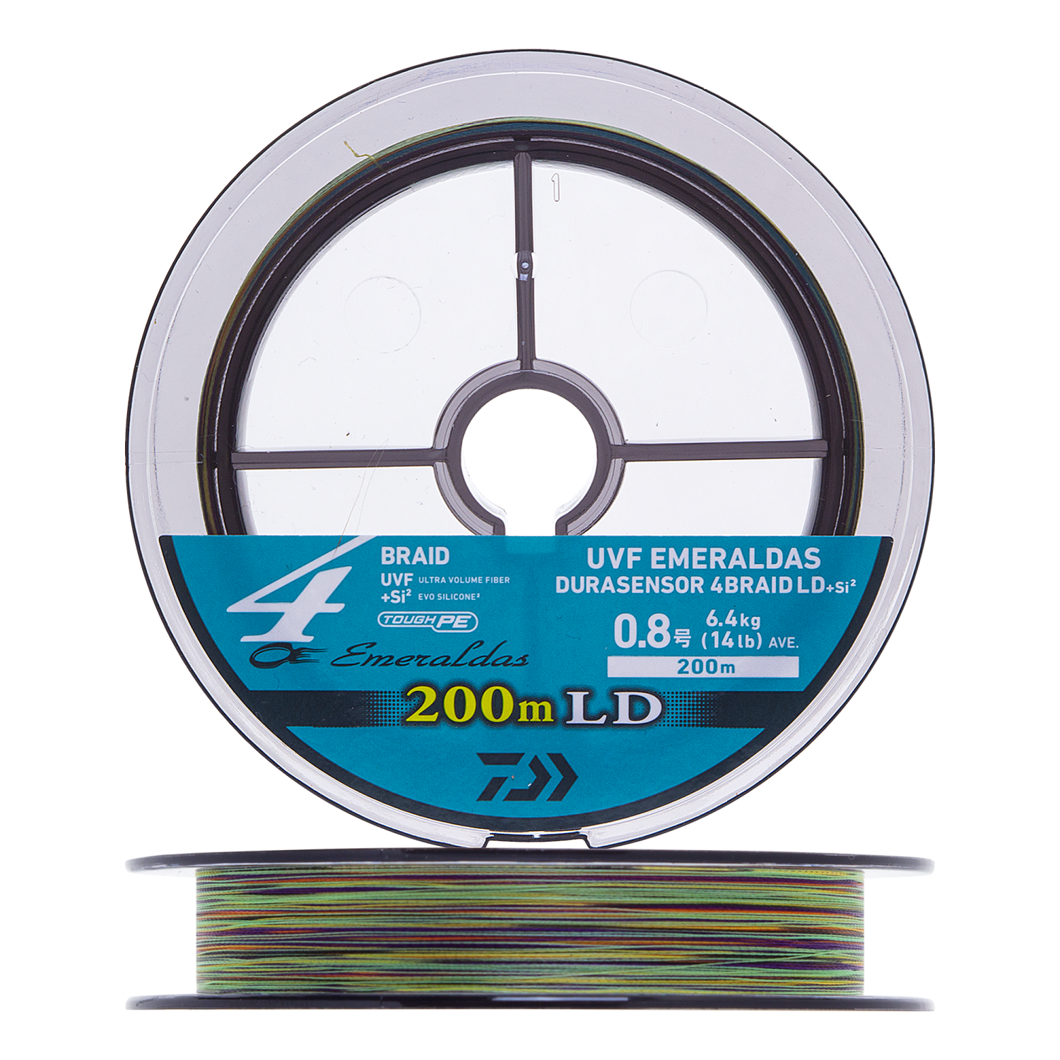 Шнур плетеный Daiwa UVF Emeraldas Durasensor 4Braid LD+Si2 #0,8 0,148мм 200м (5color)