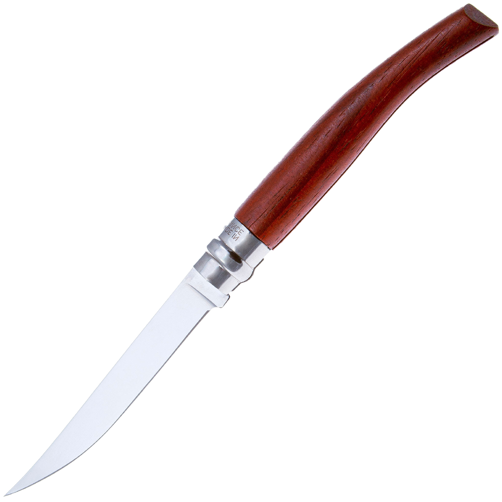 нож филейный opinel 10 нержавеющая сталь рукоять бубинга Нож филейный Opinel №10 Effile Slim падук