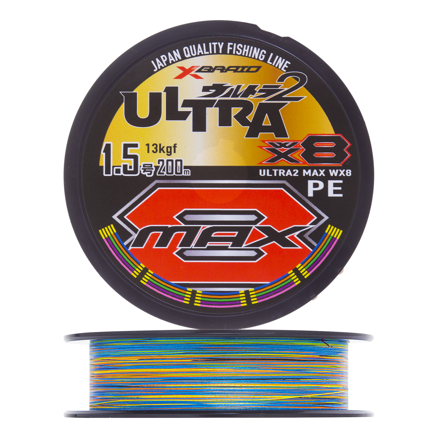 Шнур плетеный YGK Ultra2 Max WX8 #1,5 0,205мм 200м (5color)