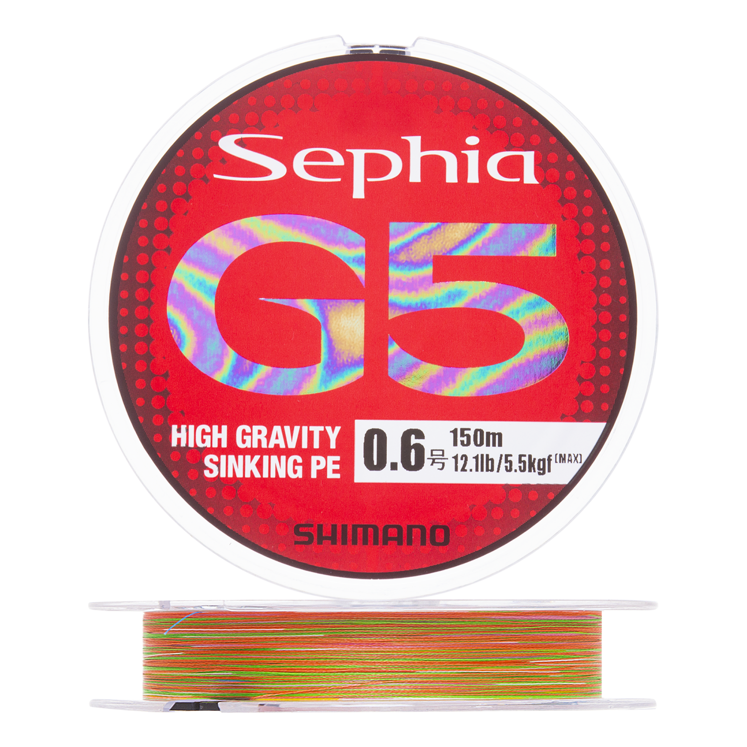 Шнур плетеный Shimano Sephia G5 PE #0,6 0,128мм 150м (5color)