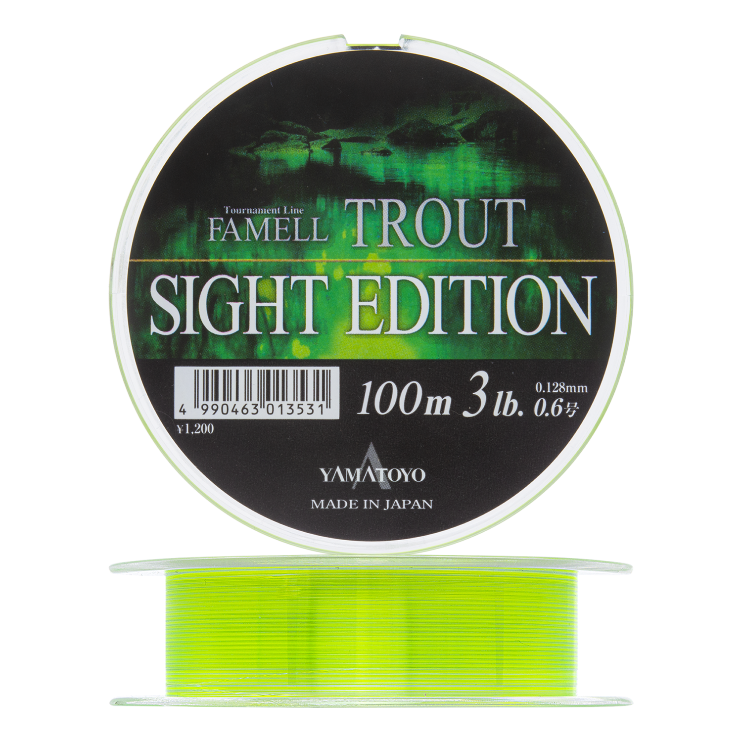 Леска монофильная Yamatoyo Famell Trout Sight Edition #0,6 0,128мм 100м (mist green & lime chartreuse)