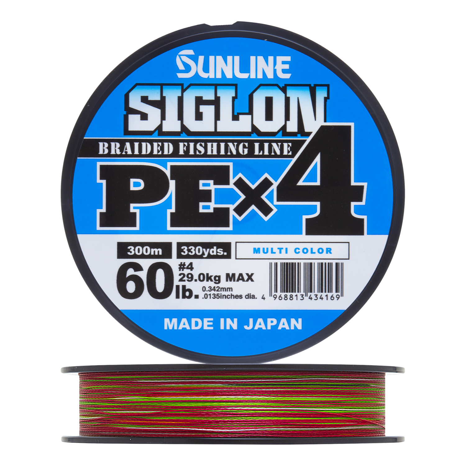 Шнур плетеный Sunline Siglon PE X4 #4,0 0,342мм 300м (multicolor)