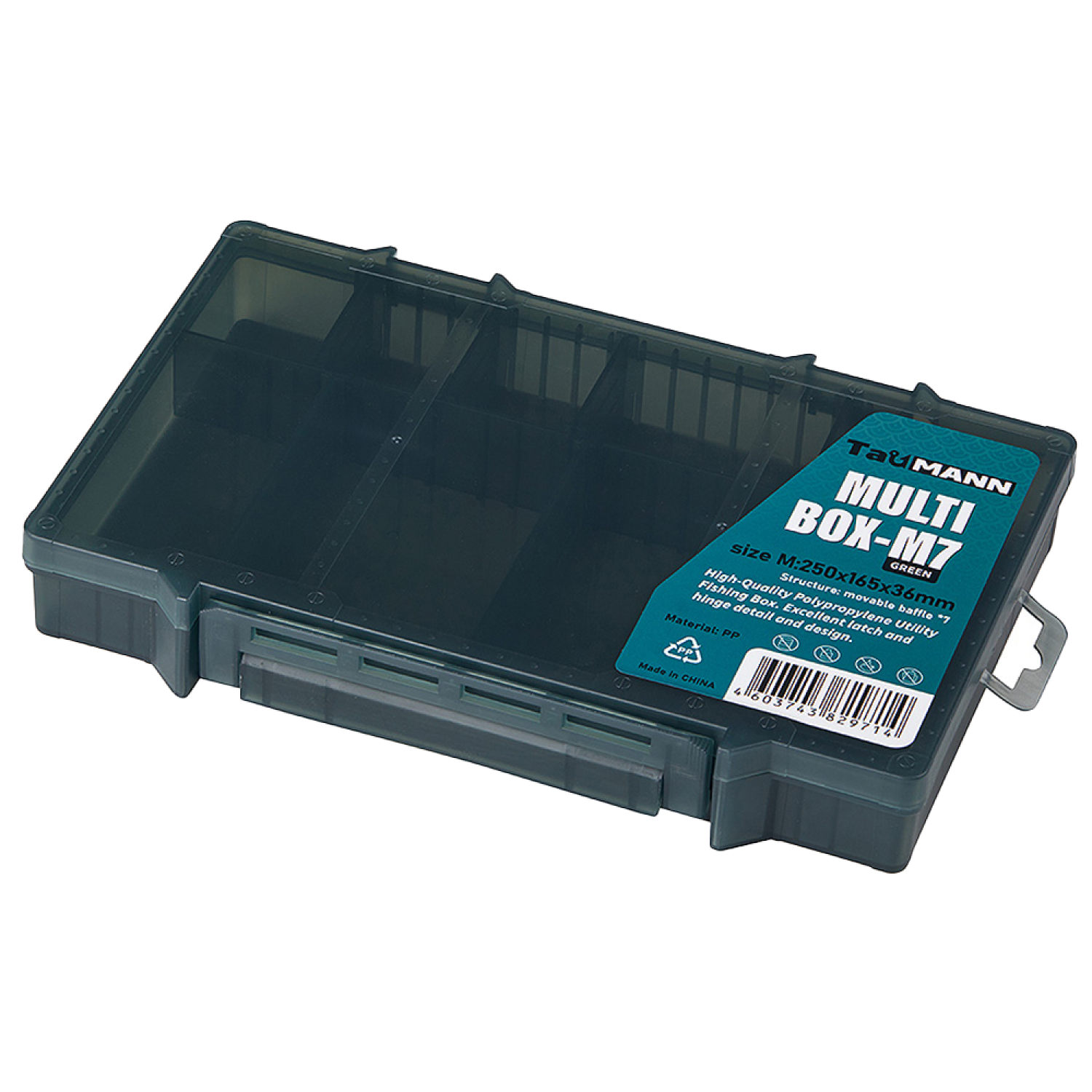 Коробка для приманок Taumann Multi Box M7 250x165x36 Green