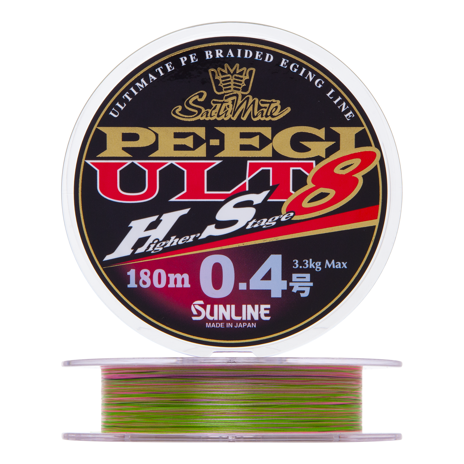 Шнур плетеный Sunline SaltiMate Pe Egi Ult HS8 #0,4 0,104мм 180м (multicolor)