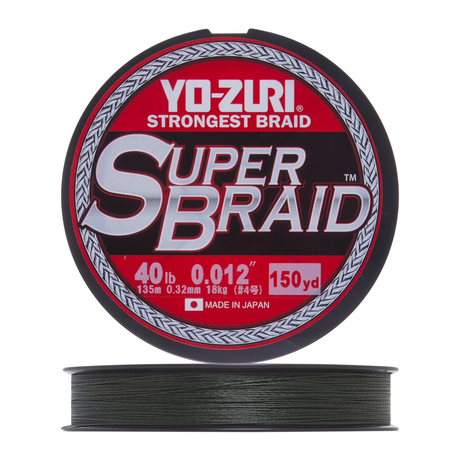 Шнур плетеный Yo-Zuri PE Superbraid 40Lb 0,32мм 135м (dark green)