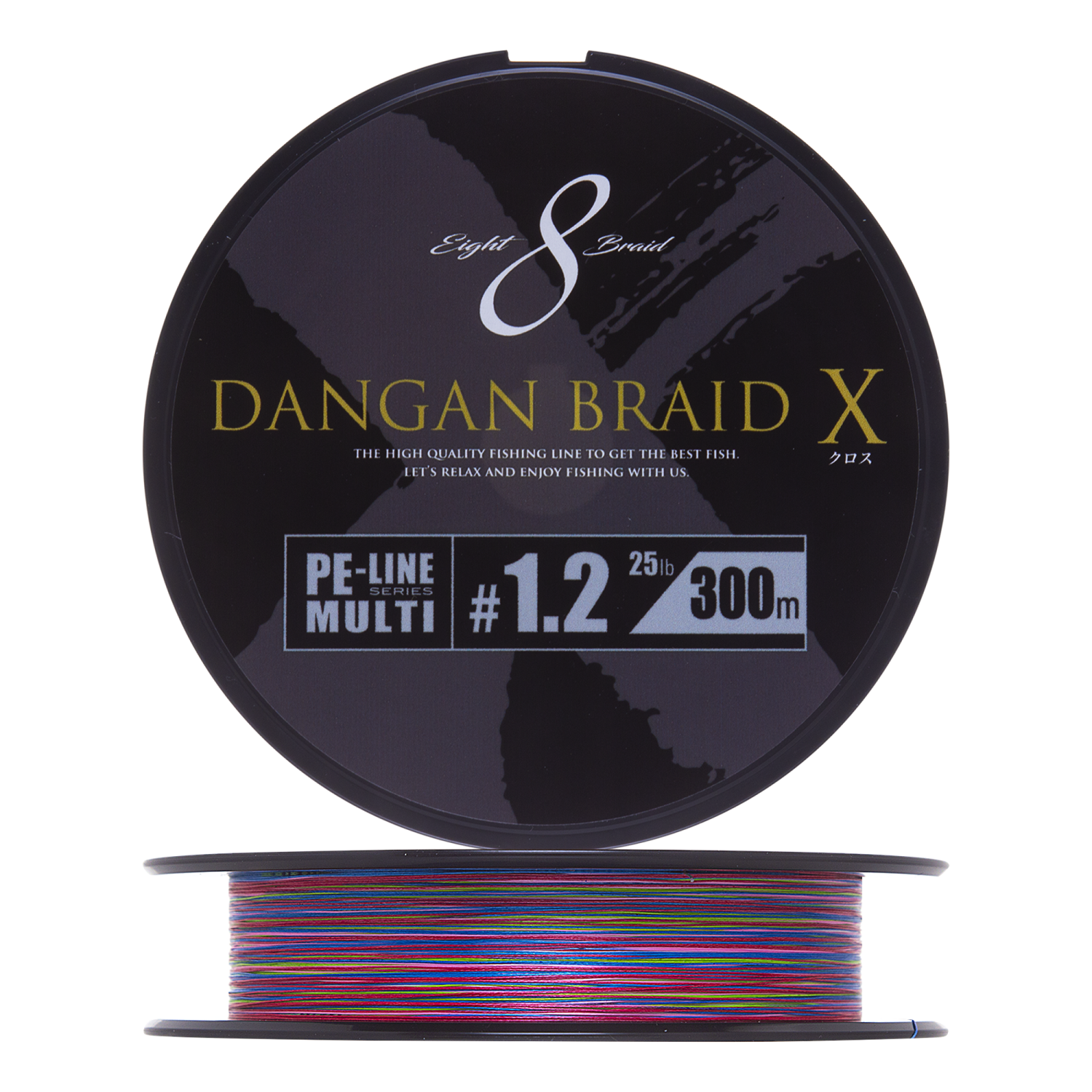 Шнур плетеный Major Craft Dangan Braid X Line PE X8 #1,2 300м (multicolor)