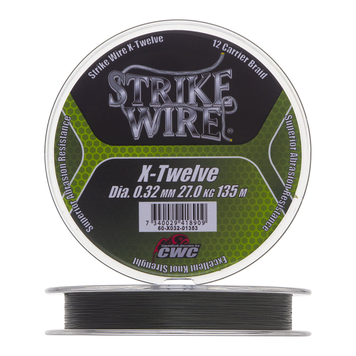 Шнур плетеный CWC Strike Wire X-Twelve X12 0,32мм 135м (moss green)