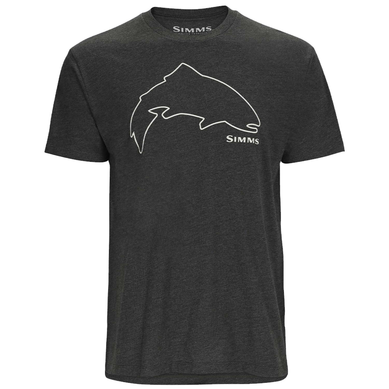 Футболка Simms Trout Outline T-Shirt M Charcoal Heather