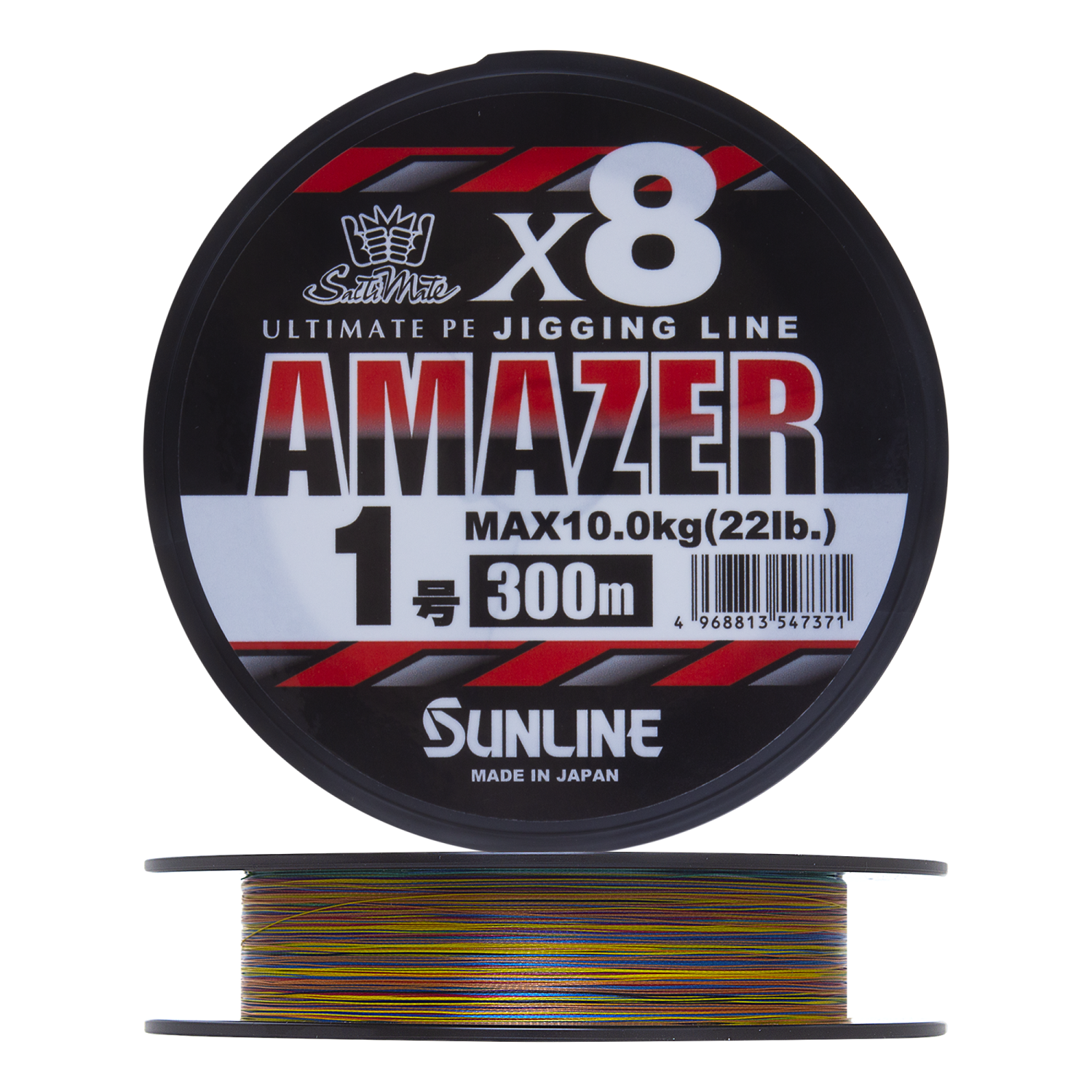 Шнур плетеный Sunline Amazer X8 #1,0 0,165мм 300м (multicolor)