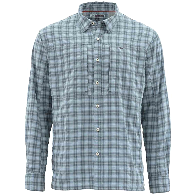 Рубашка Simms Bugstopper LS Shirt XL Storm Plaid рубашка simms prewett stretch woven ls shirt m carbon