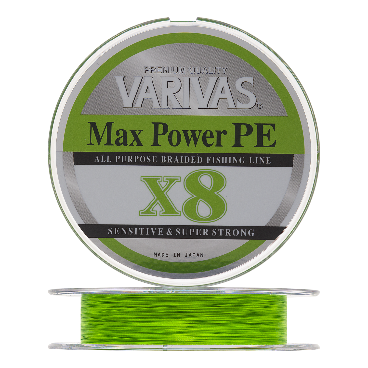 Шнур плетеный Varivas Max Power PE X8 #0,8 0,148мм 200м (lime green)