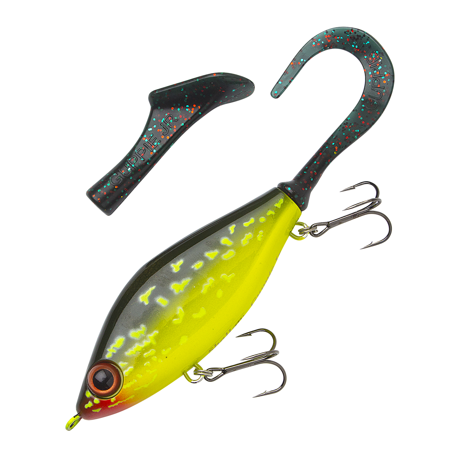 Джеркбейт Strike Pro Guppie Jr. Shallow 110 SS #C202F Hot Pike