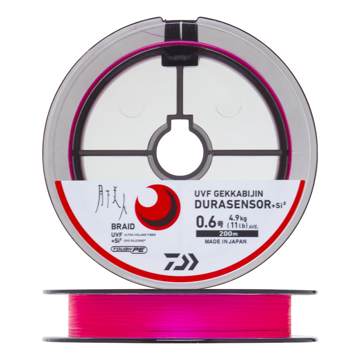 Шнур плетеный Daiwa UVF Gekkabijin DuraSensor +Si2 #0,6 0,128мм 200м (sakura pink)