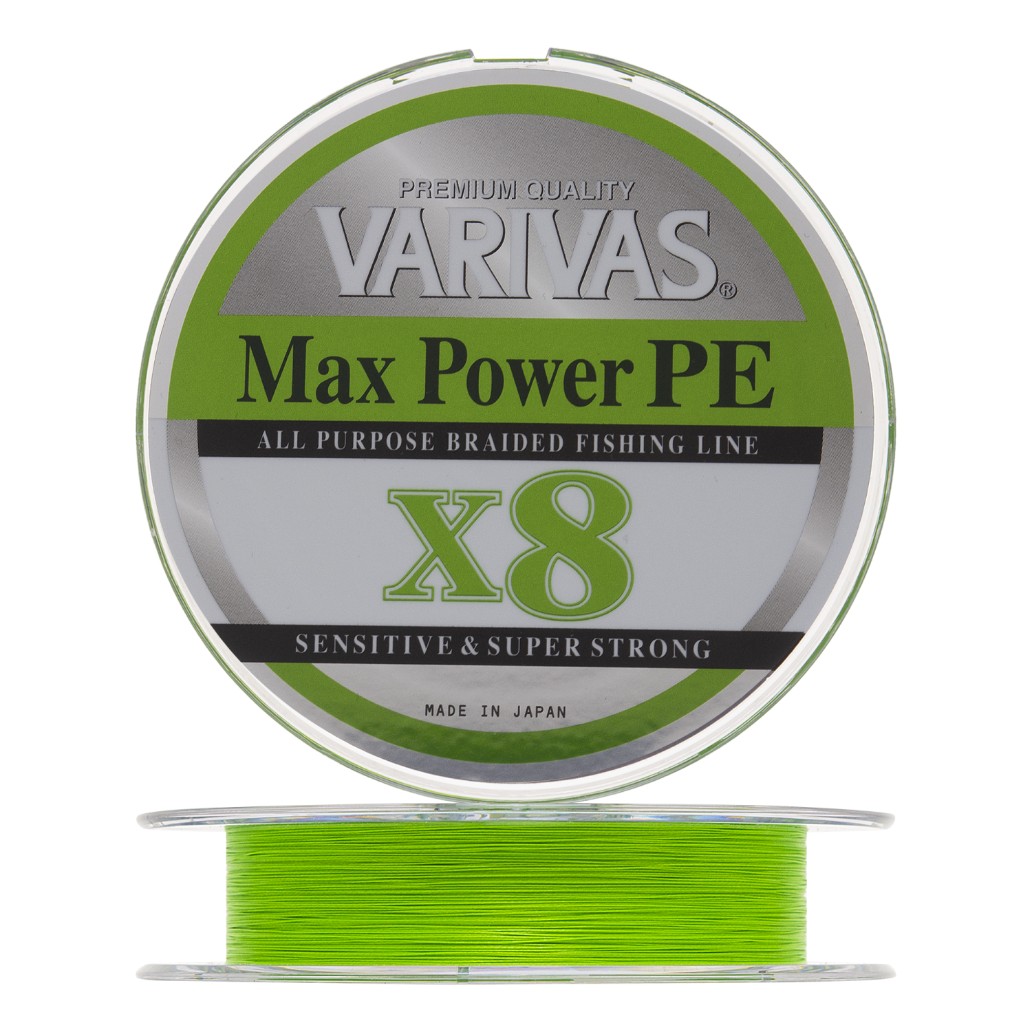 Шнур плетеный Varivas Max Power PE X8 #1,5 0,205мм 150м (lime green)