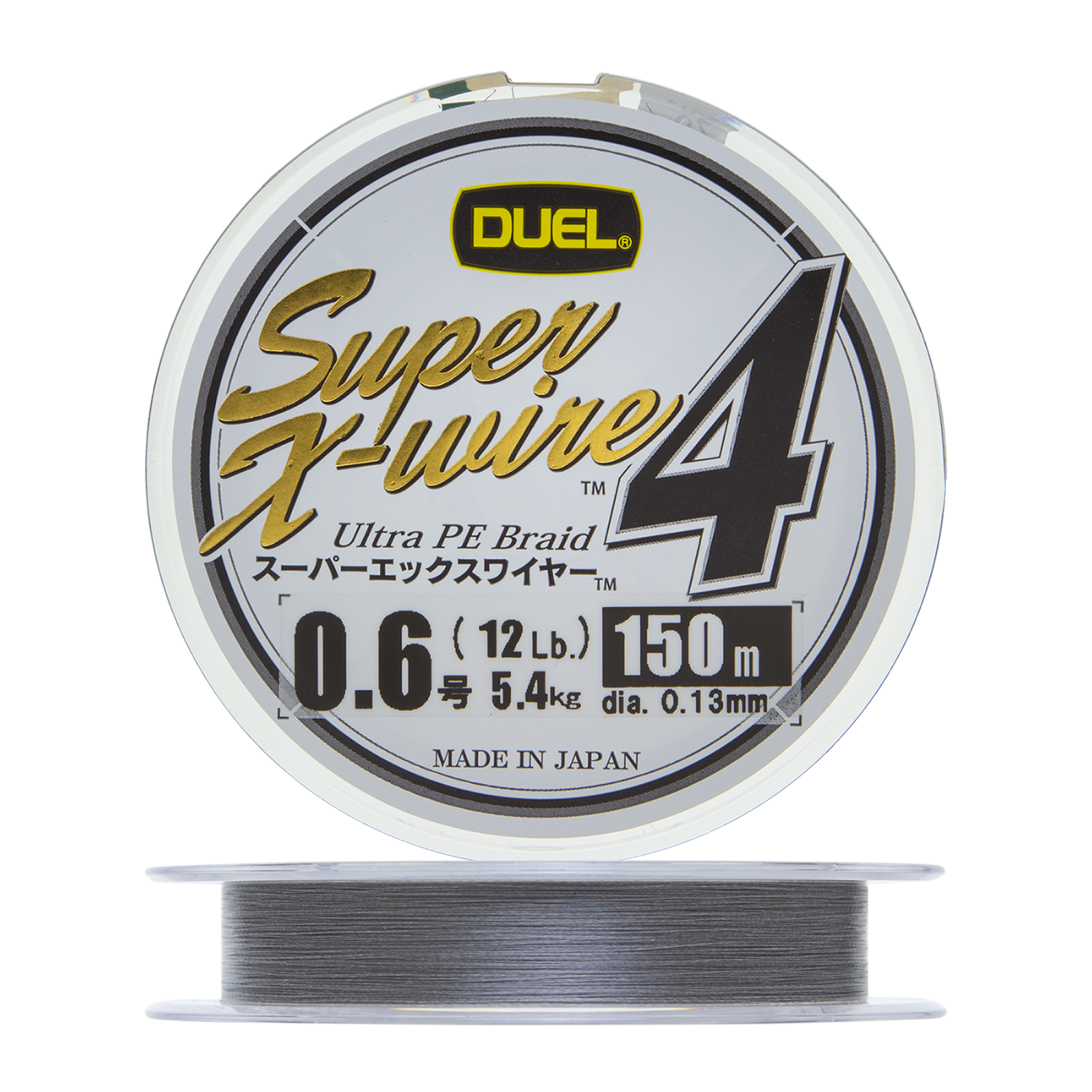 Шнур плетеный Duel PE Super X-Wire 4 #0,6 0,13мм 150м (silver)