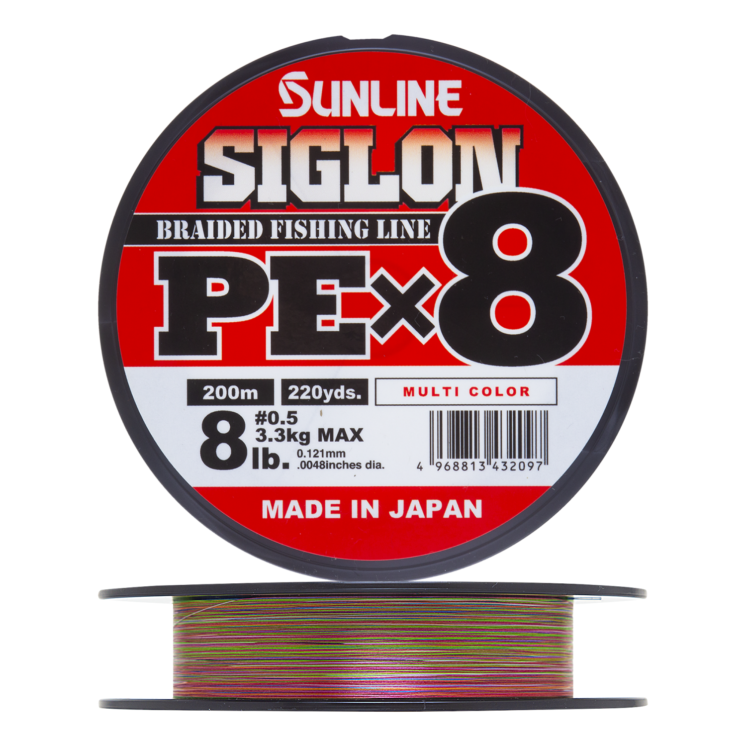 Шнур плетеный Sunline Siglon PE X8 #0,5 0,121мм 200м (multicolor)