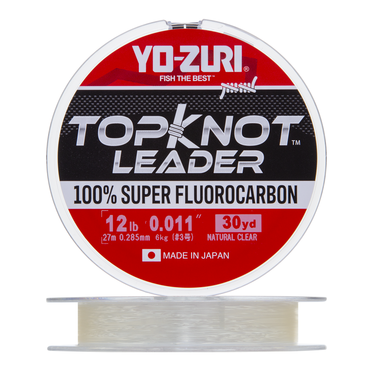 Флюорокарбон Yo-Zuri Topknot Leader Fluorocarbon 100% 0,285мм 27м (natural clear) - 3 рис.