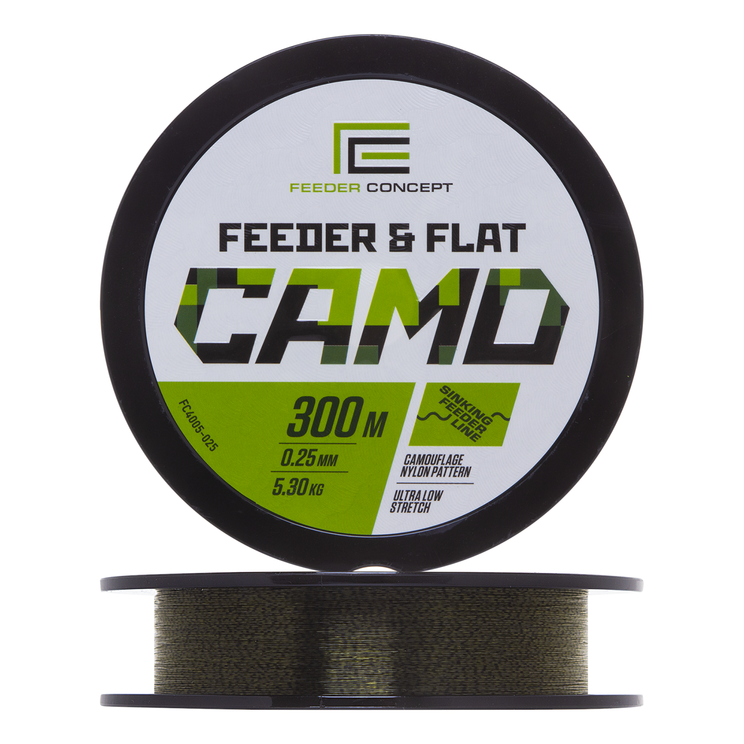 Леска монофильная Feeder Concept Feeder & Flat 0,25мм 300м (camo)