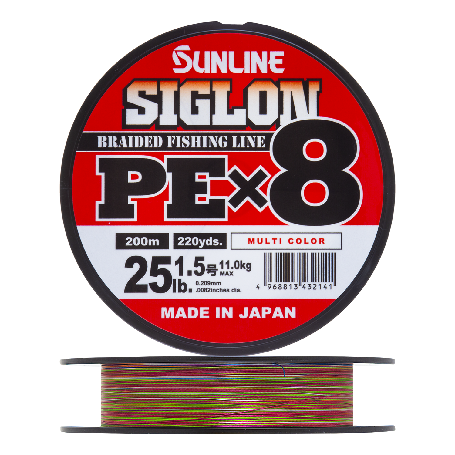 Шнур плетеный Sunline Siglon PE X8 #1,5 0,209мм 200м (multicolor)