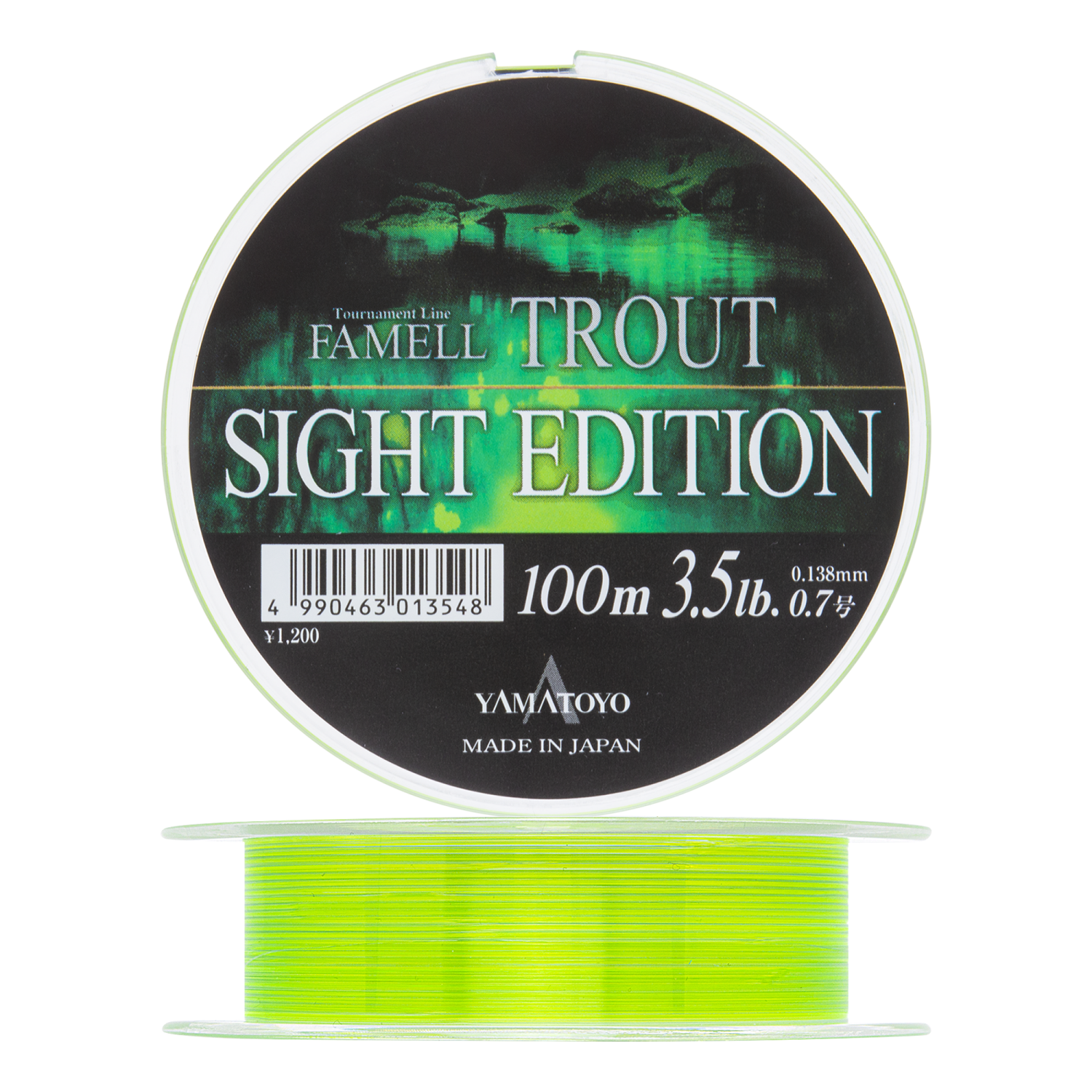 Леска монофильная Yamatoyo Famell Trout Sight Edition #0,7 0,138мм 100м (mist green & lime chartreuse)