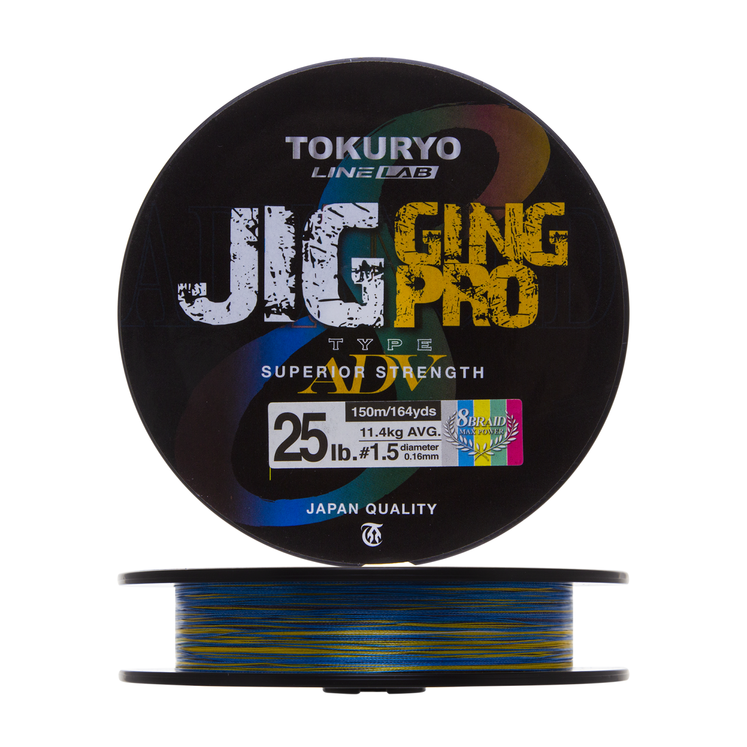 Шнур плетеный Tokuryo JiggingPro X8 PE #1,5 0,16мм 150м (5color)