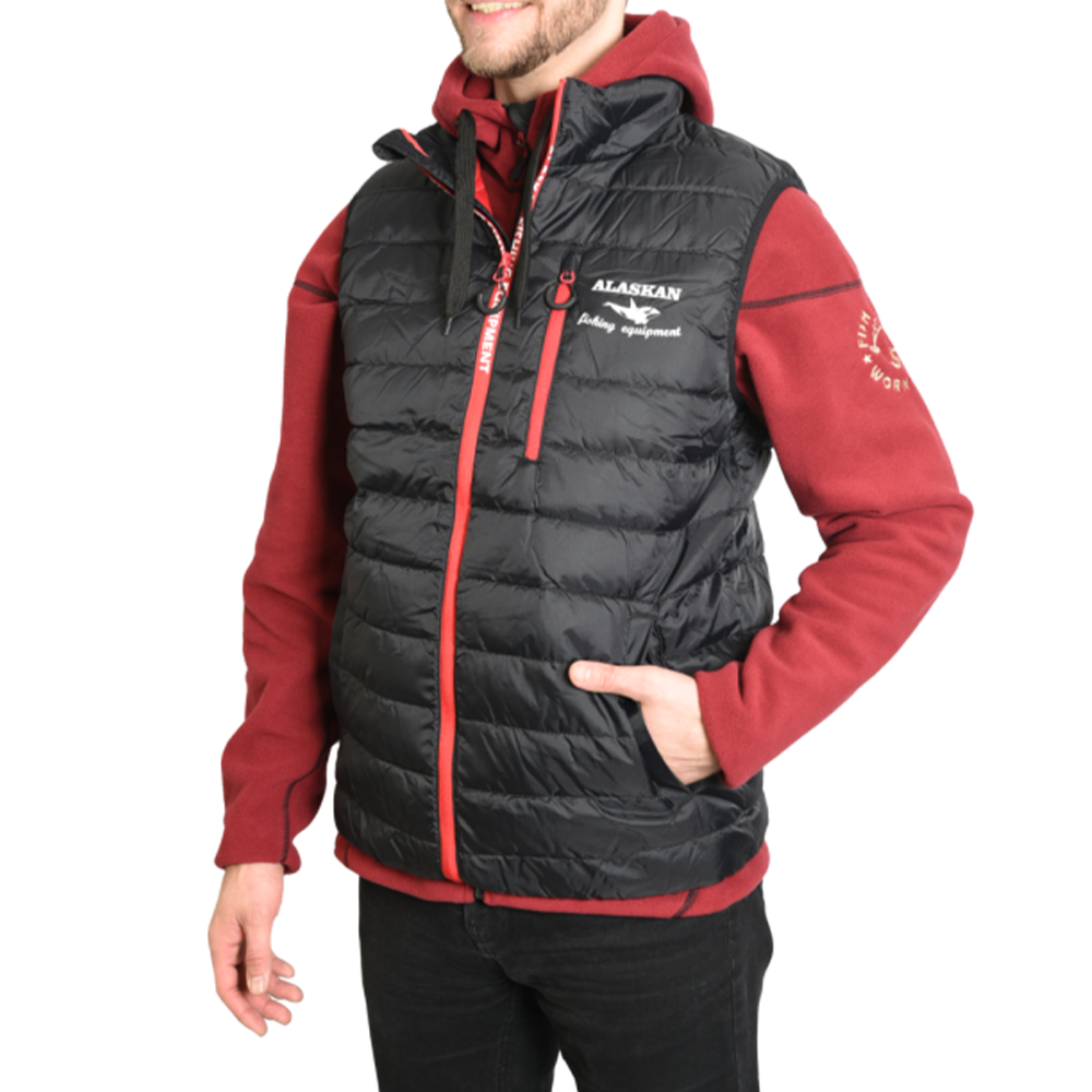 Жилет утепленный стеганый Alaskan Juneau Vest S черный/красный