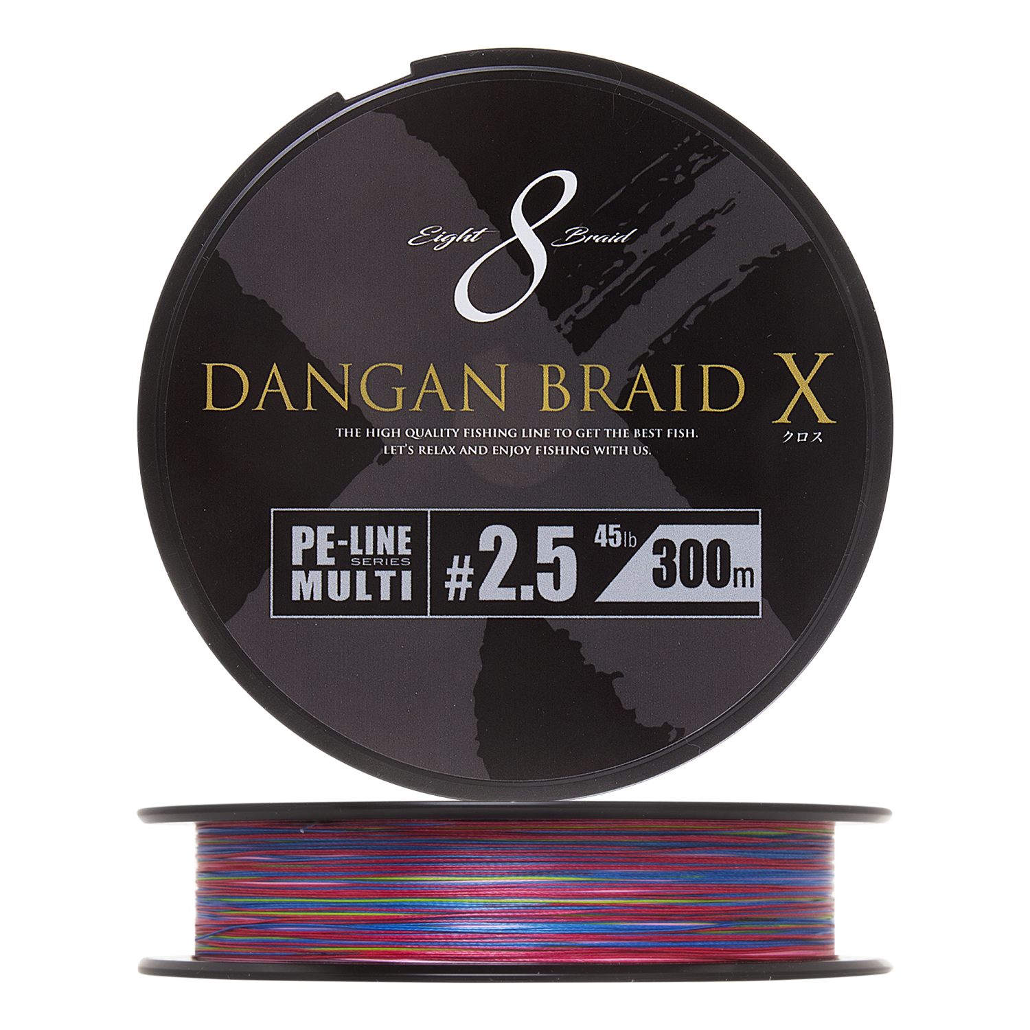 Шнур плетеный Major Craft Dangan Braid X Line PE X8 #2,5 300м (multicolor)