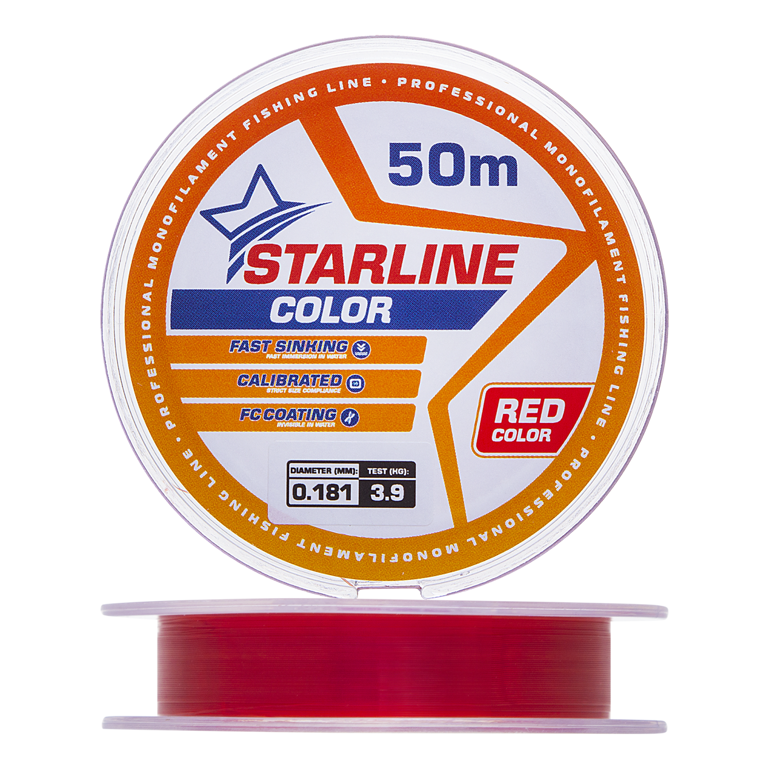 Леска монофильная IAM Starline 0,181мм 50м (red)