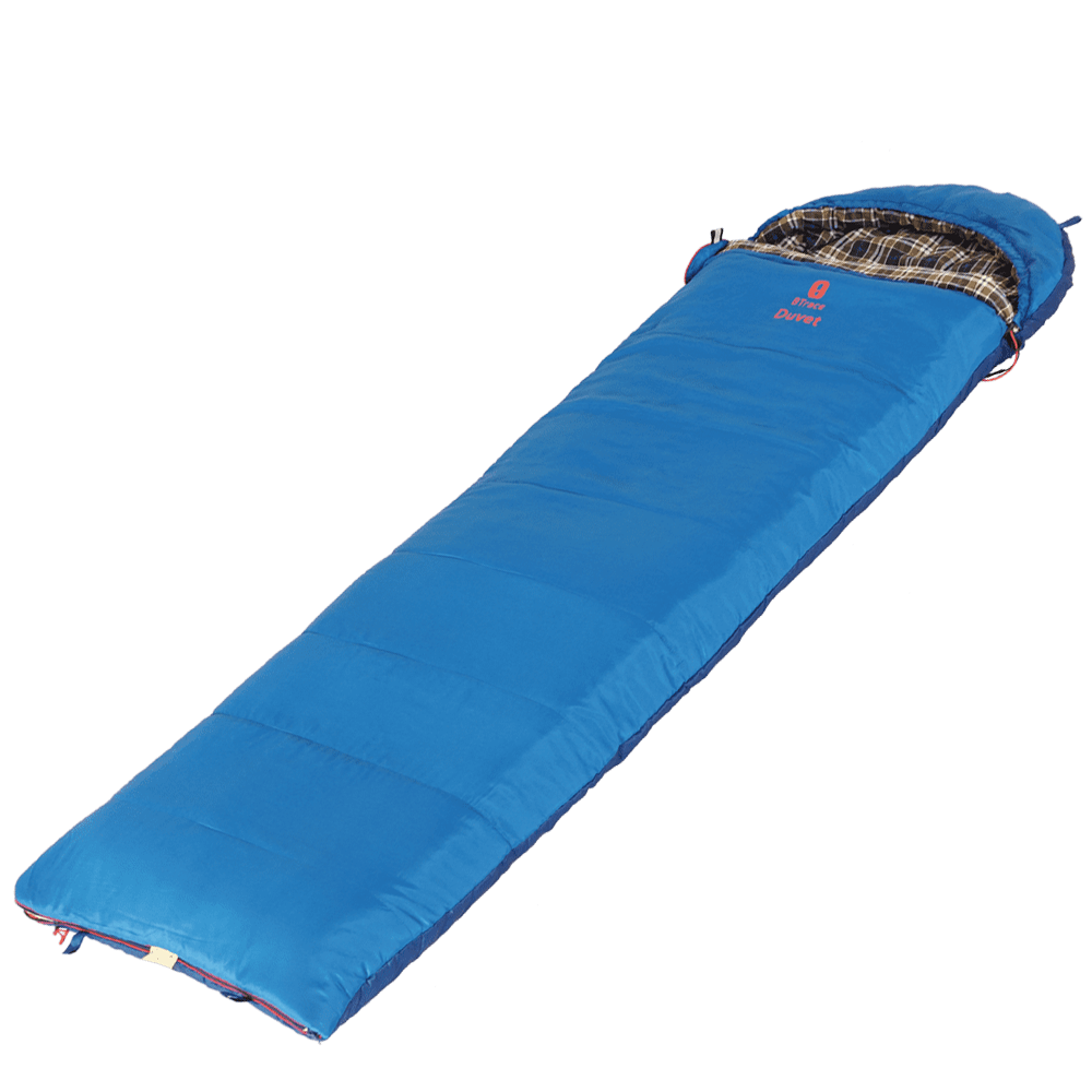 спальный мешок btrace broad левый серый синий Спальный мешок BTrace Duvet левый серый/синий