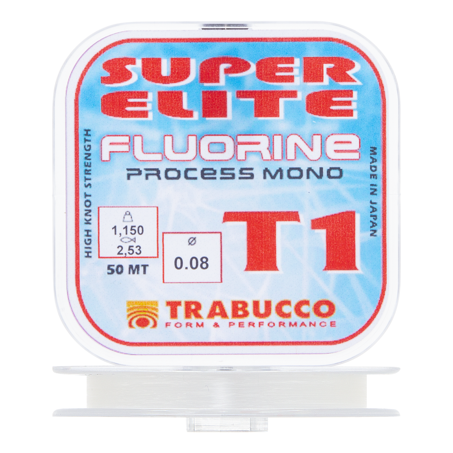 Леска монофильная Trabucco Super Elite T1 Fluorine 0,08мм 50м (clear)